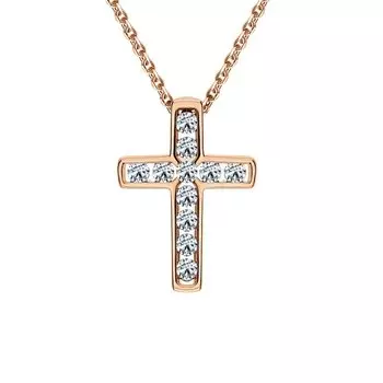 Золотая подвеска с бриллиантами природными