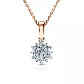 Золотая подвеска с бриллиантами природными