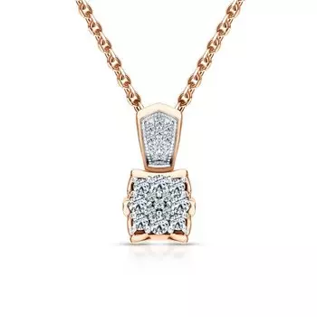 Золотая подвеска с бриллиантами природными