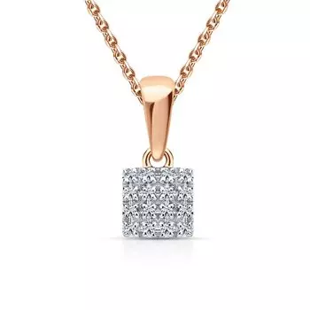 Золотая подвеска с бриллиантами природными