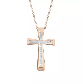 Золотая подвеска с бриллиантами природными