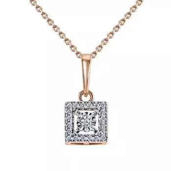 Золотая подвеска с бриллиантами природными