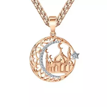 Золотая подвеска с бриллиантами природными