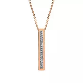 Золотая подвеска с бриллиантами природными