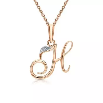 Золотая подвеска с бриллиантами природными