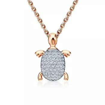 Золотая подвеска с бриллиантами природными