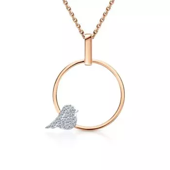 Золотая подвеска с бриллиантами природными