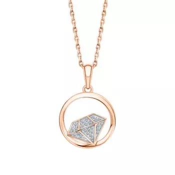 Золотая подвеска с бриллиантами природными