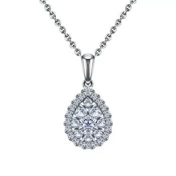 Золотая подвеска с бриллиантами природными