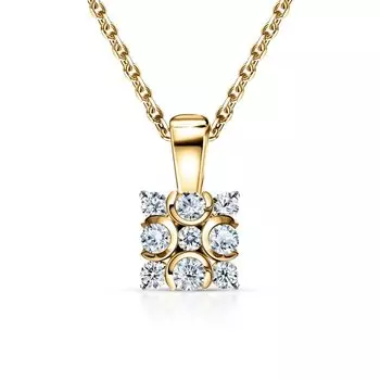 Золотая подвеска с бриллиантами природными