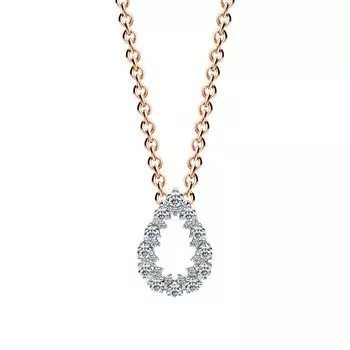 Золотая подвеска с бриллиантами природными