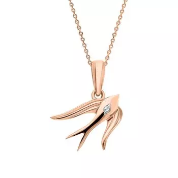 Золотая подвеска с бриллиантами природными