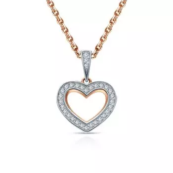 Золотая подвеска с бриллиантами природными