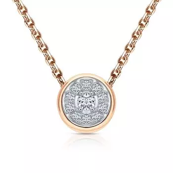 Золотая подвеска с бриллиантами природными