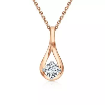 Золотая подвеска с бриллиантами природными