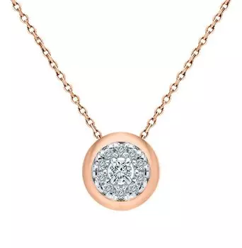 Золотая подвеска с бриллиантами природными