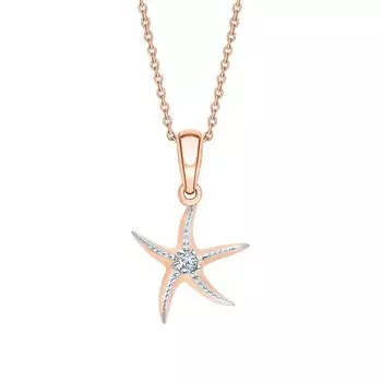 Золотая подвеска с бриллиантами природными