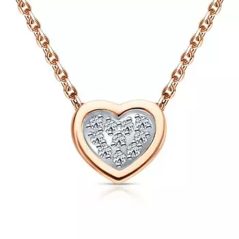 Золотая подвеска с бриллиантами природными