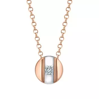 Золотая подвеска с бриллиантами природными