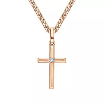 Золотая подвеска с бриллиантами природными