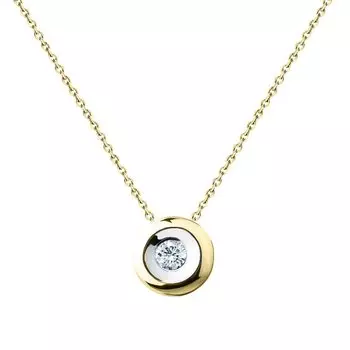 Золотая подвеска с бриллиантами природными