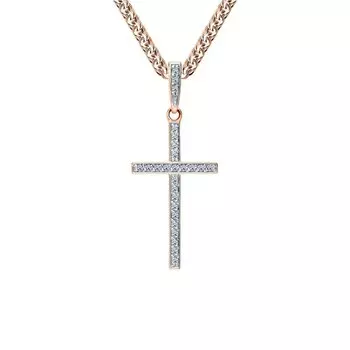 Золотая подвеска с бриллиантами природными