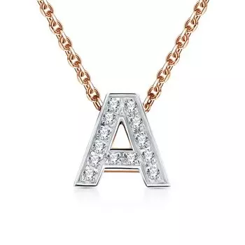 Золотая подвеска с бриллиантами природными