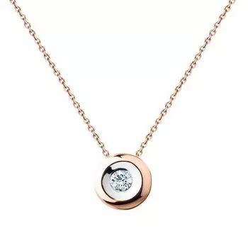 Золотая подвеска с бриллиантами природными