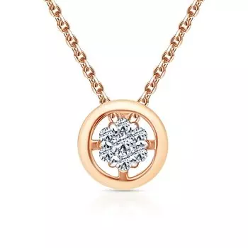 Золотая подвеска с бриллиантами природными