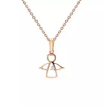 Золотая подвеска с бриллиантами природными