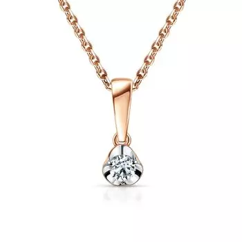 Золотая подвеска с бриллиантами природными