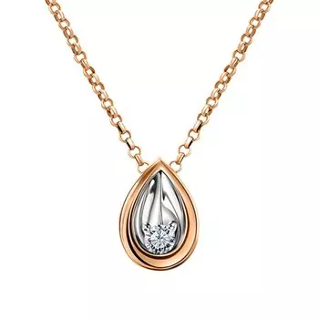 Золотая подвеска с бриллиантами природными