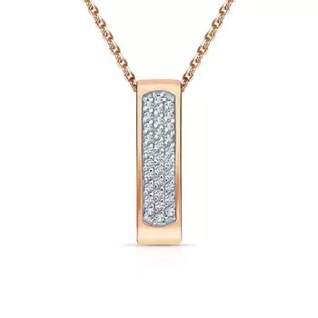 Золотая подвеска с бриллиантами природными