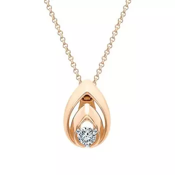 Золотая подвеска с бриллиантами природными