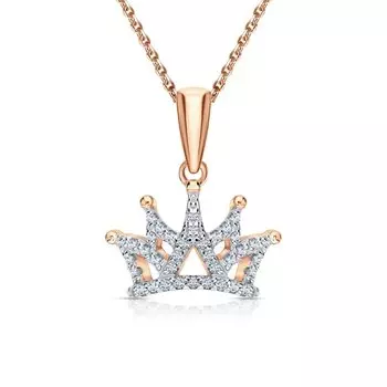 Золотая подвеска с бриллиантами природными