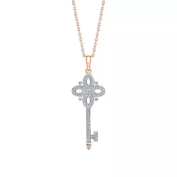 Золотая подвеска с бриллиантами природными