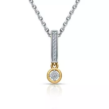 Золотая подвеска с бриллиантами природными