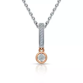 Золотая подвеска с бриллиантами природными