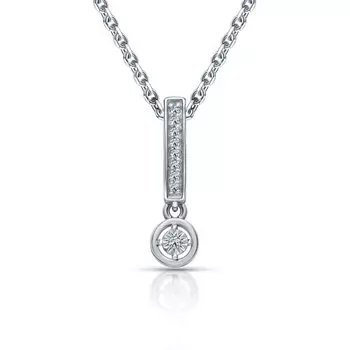 Золотая подвеска с бриллиантами природными