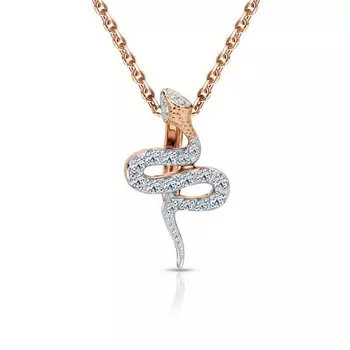 Золотая подвеска с бриллиантами природными