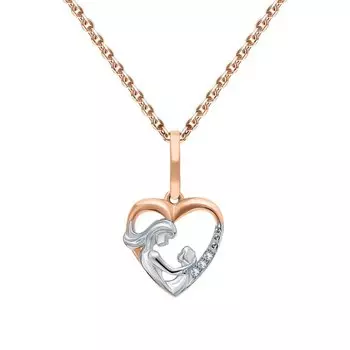 Золотая подвеска с бриллиантами природными