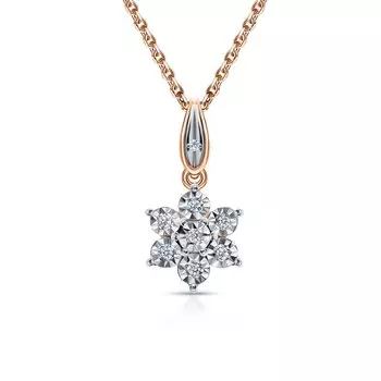 Золотая подвеска с бриллиантами природными