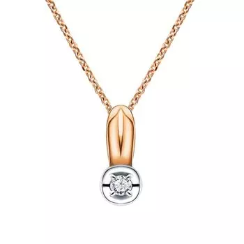 Золотая подвеска с бриллиантами природными