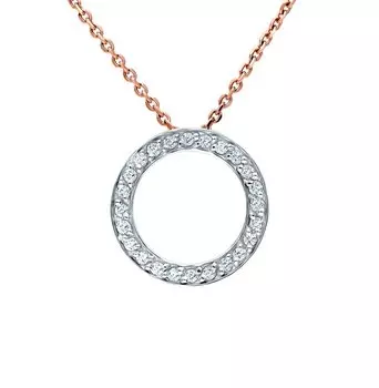 Золотая подвеска с бриллиантами природными