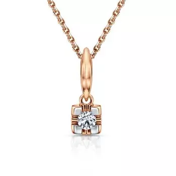 Золотая подвеска с бриллиантами природными