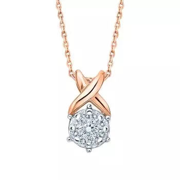 Золотая подвеска с бриллиантами природными