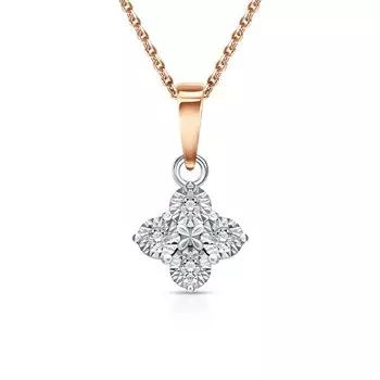 Золотая подвеска с бриллиантами природными