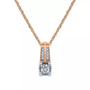 Золотая подвеска с бриллиантами природными