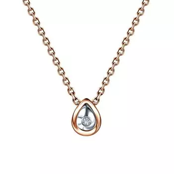 Золотая подвеска с бриллиантами природными