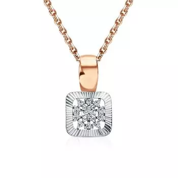 Золотая подвеска с бриллиантами природными